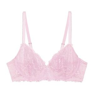 Savage X Fenty Floral Lace Unlined Bra in Unicorn Lavender Pink